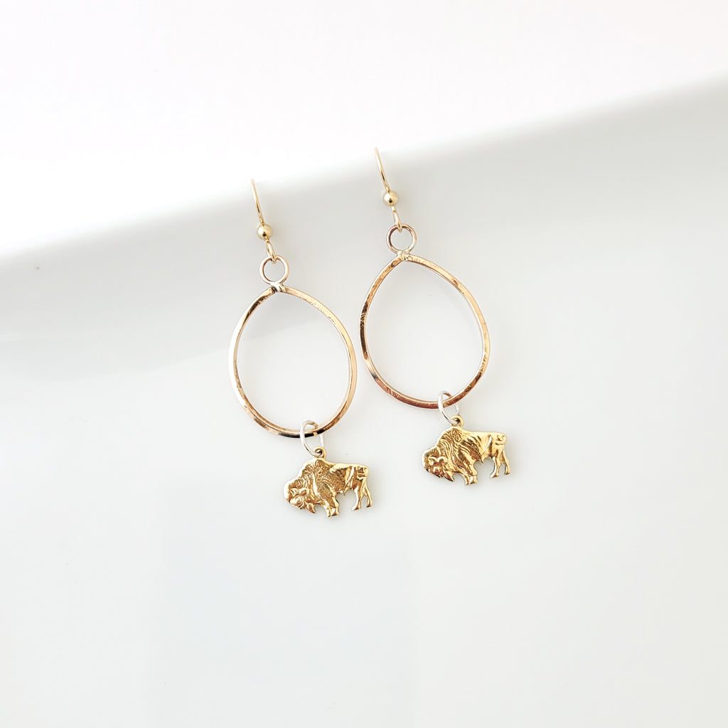 Bison Earrings VII - The August Drop