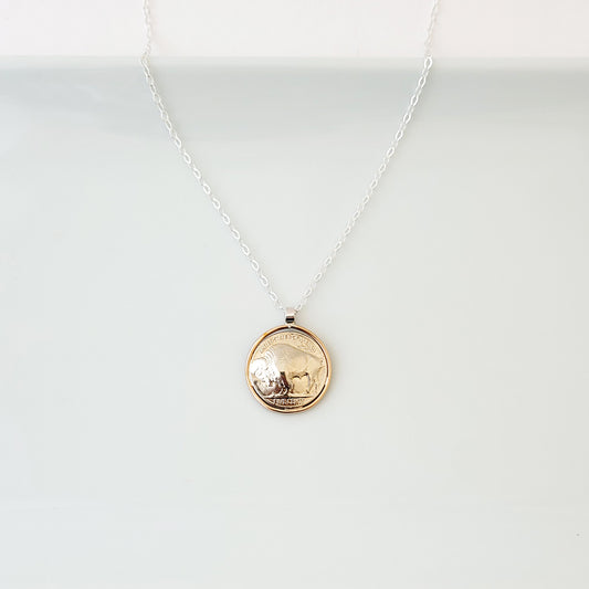 Bison Strength Within in Bronze - Necklace