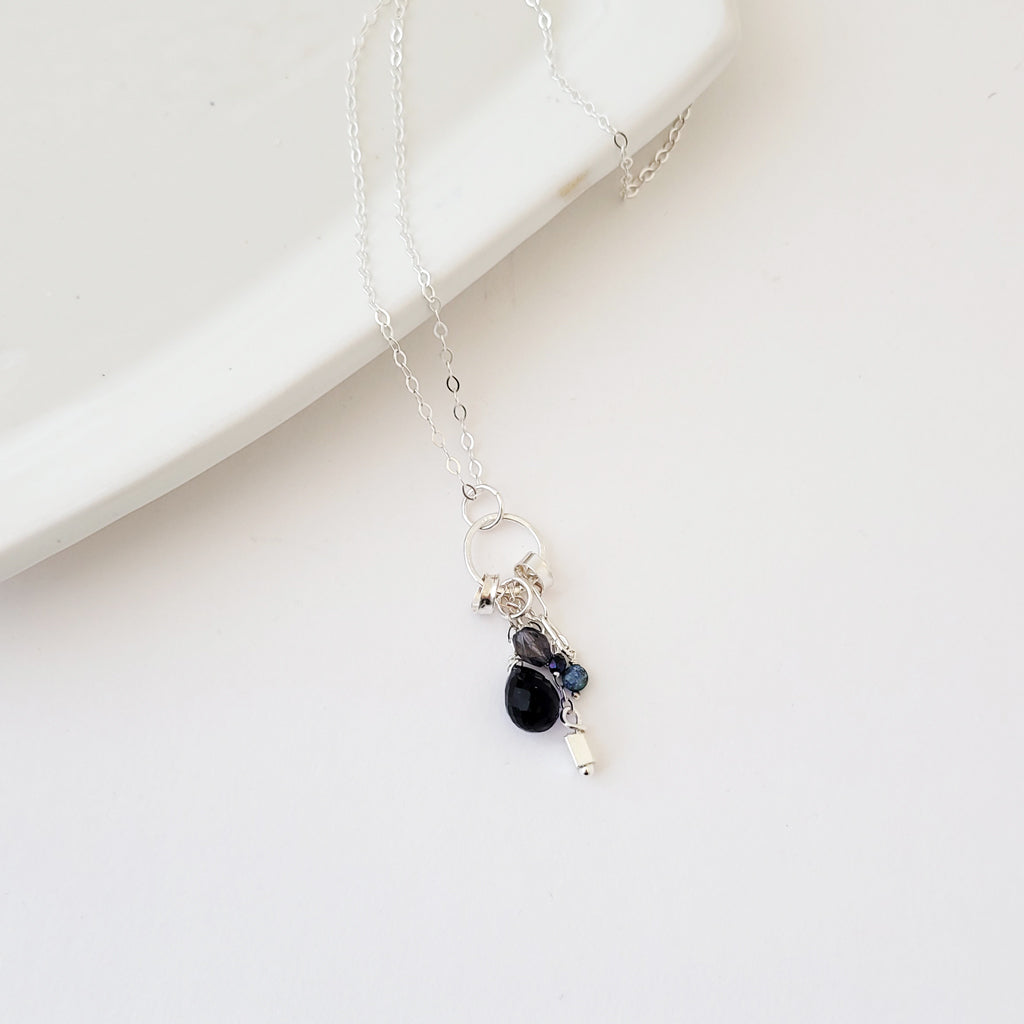 Cascade in Blues - Handmade Sterling & Gemstone Necklace