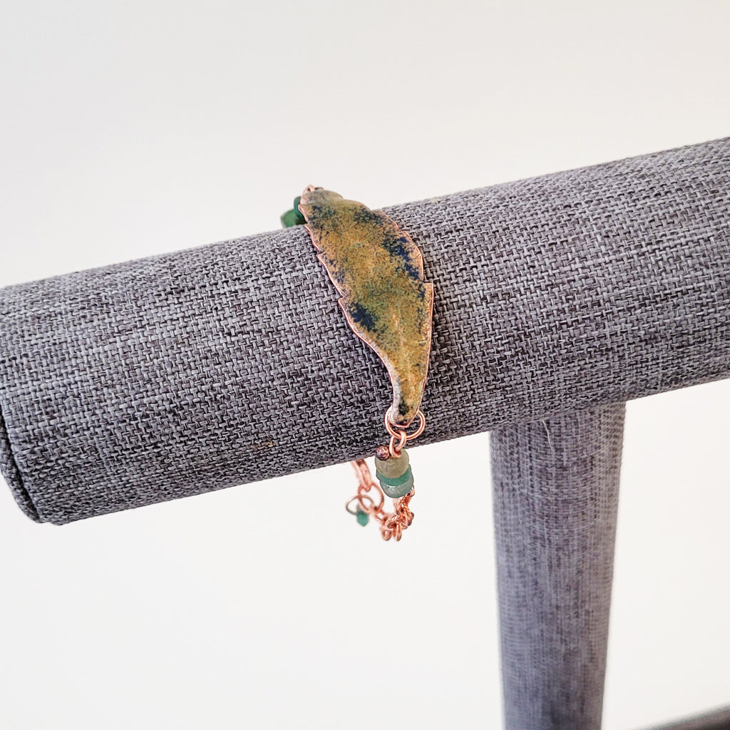Copper Leaf in Nature I - Copper Bracelet