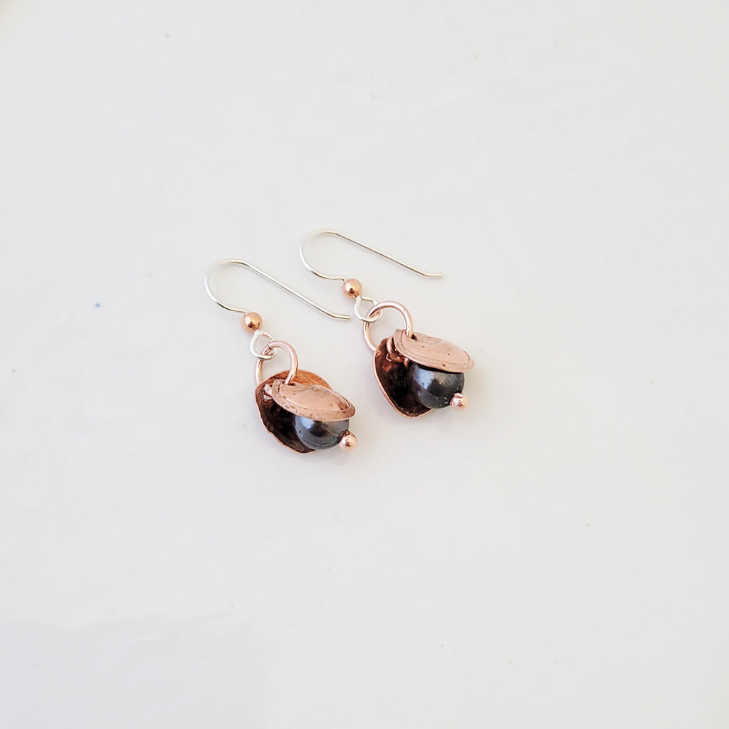 Copper Seedlings - Handmade Copper Earrings