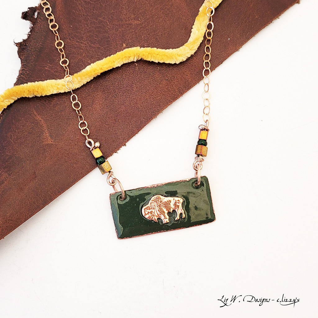 Bison on the Green - Necklace