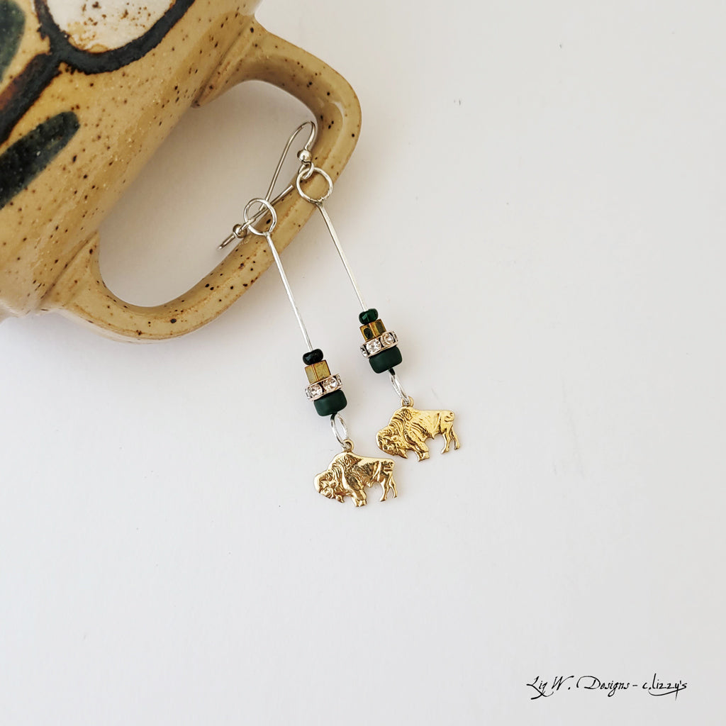 Bison Earrings XII - The August Drop