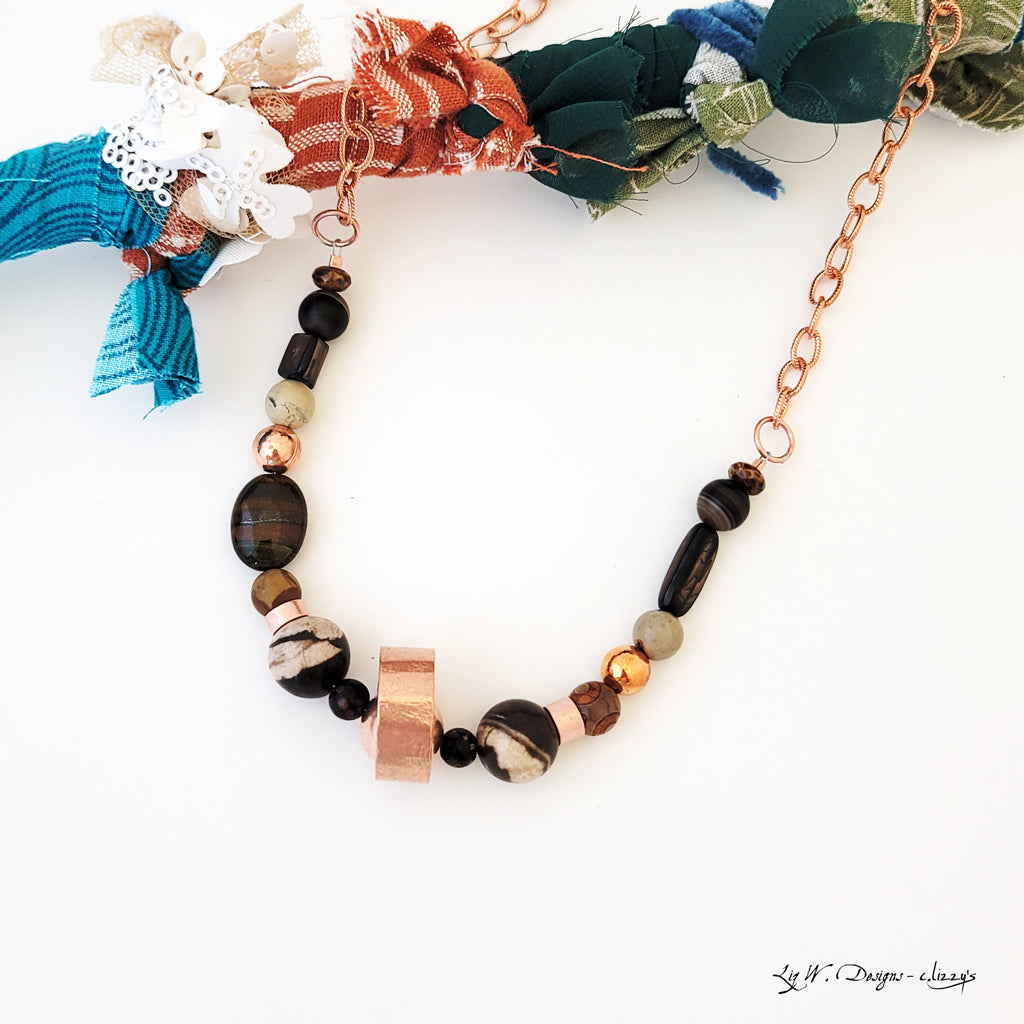 Color Stories in Chocolates I - One of a Kind Beaded Necklace