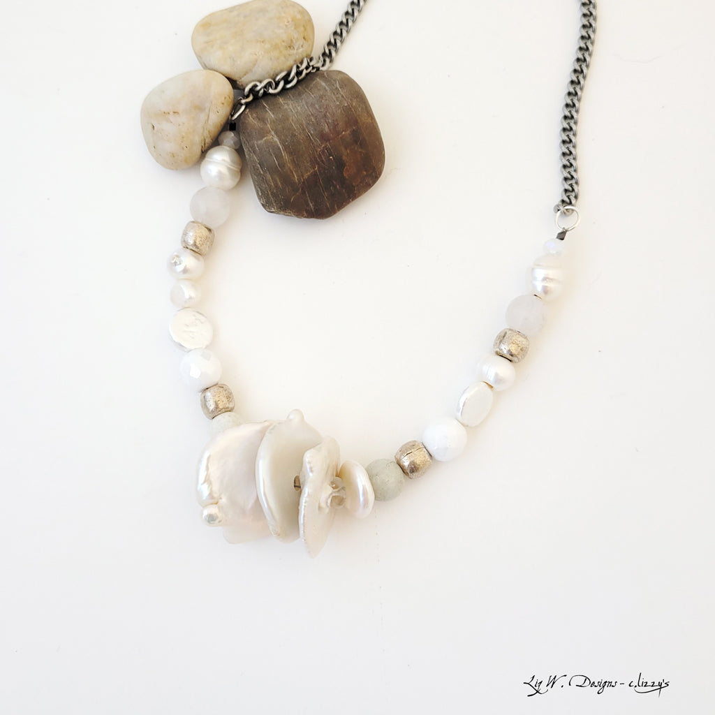 Color Stories in Pearls I - One of a Kind Beaded Necklace