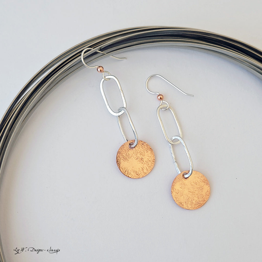 Paperclip Circle - Double Sterling - Earrings