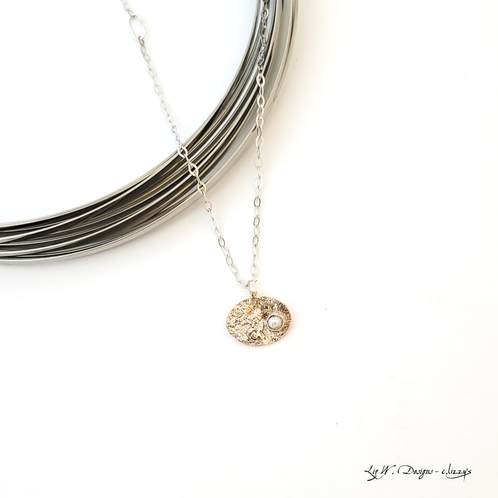 Pearl in the Sand - Handmade Necklace