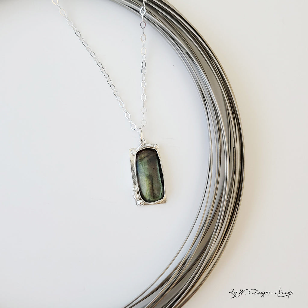 Blue Pond - One of a Kind Sterling Silver Necklace