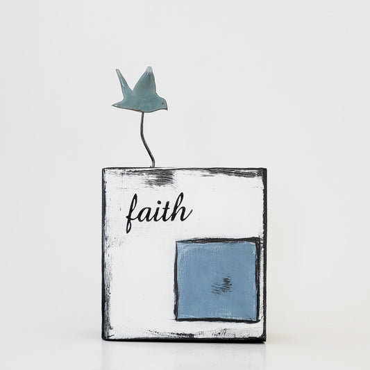 Faith with Blue Bird - Art Block