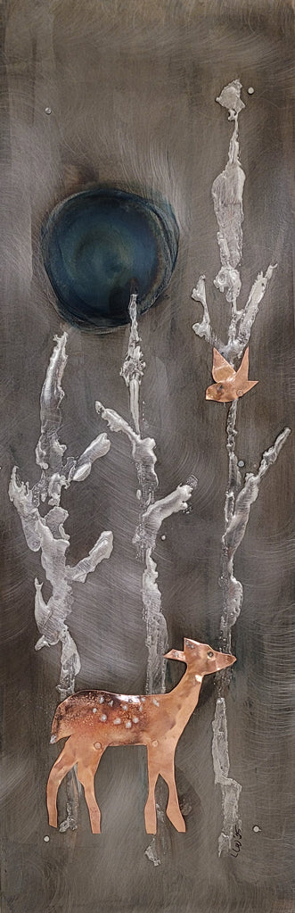 In the Quiet of the Night - Mixed Metal Artwork