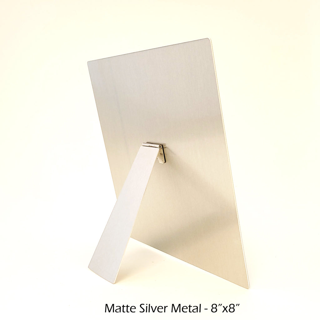 Good Morning - Art Panels in Matte Silver Metal