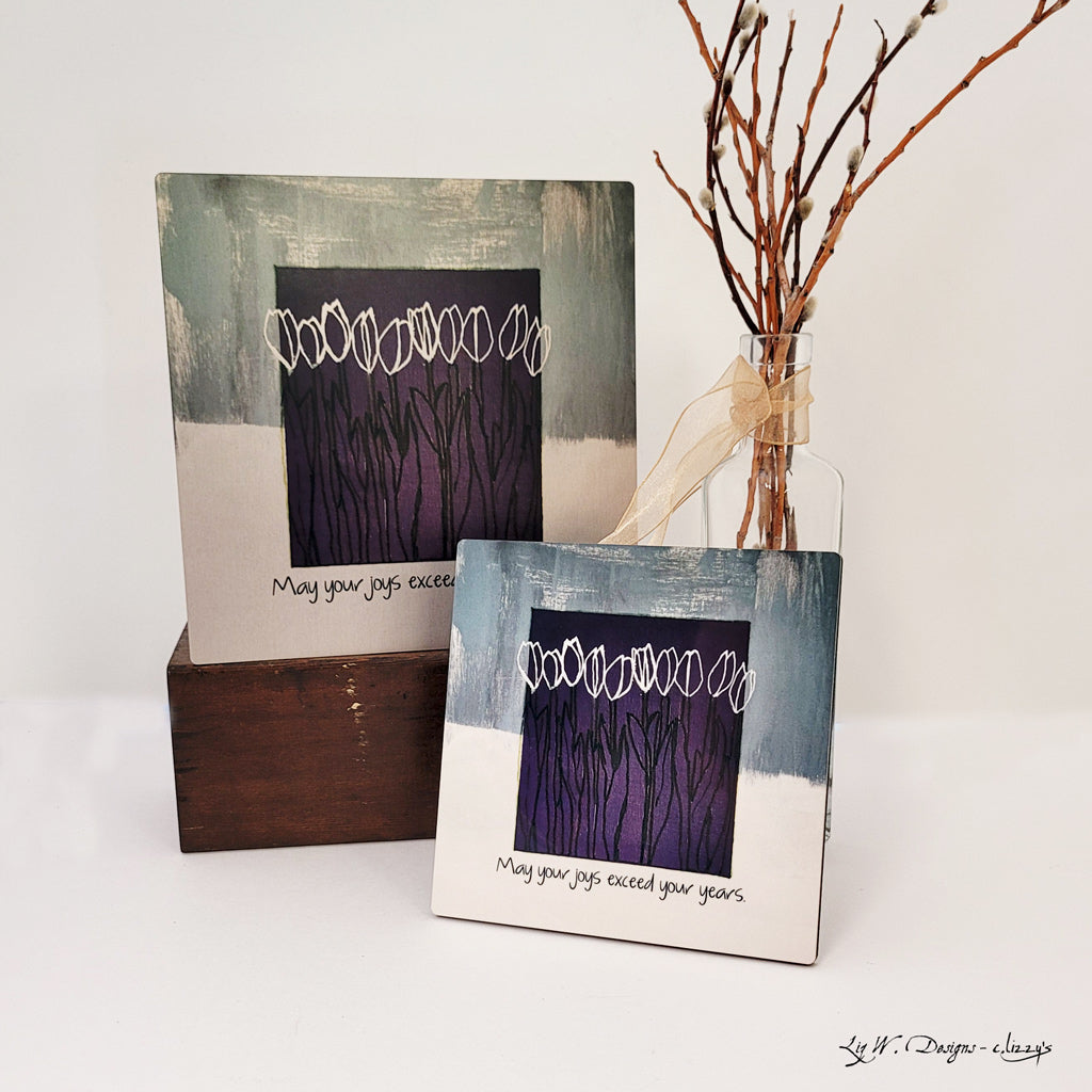 May Your Joys - Art Panels in Matte Silver Metal