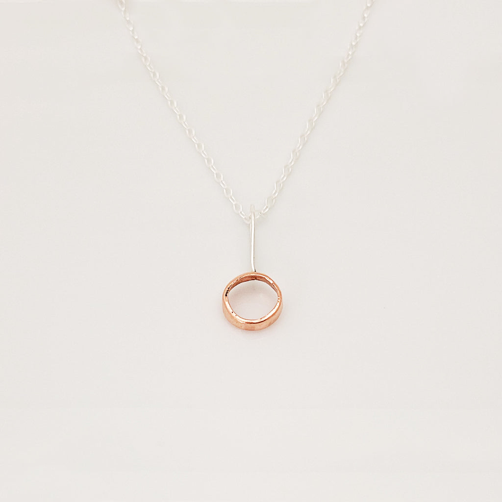 Open Circle Minimalist in Copper - Necklace