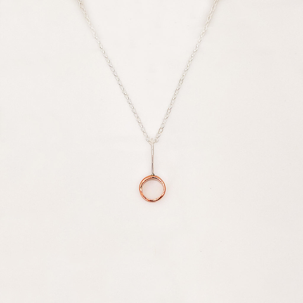 Open Circle Minimalist in Copper - Necklace