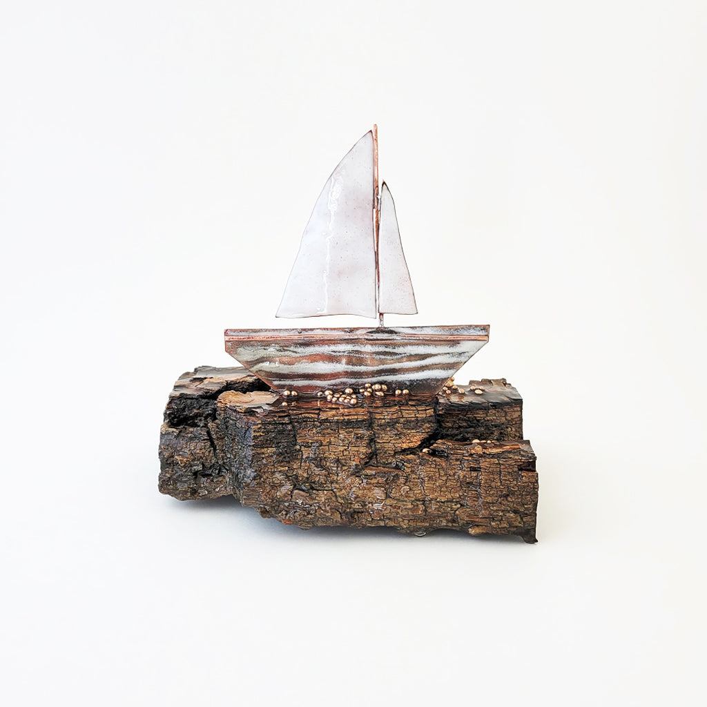 Sail My Way I – Heritage Series Cottonwood and Copper Art