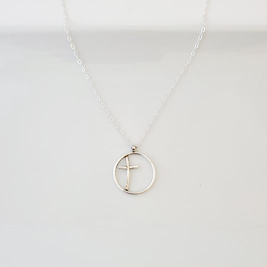 Surrounded by Faith in Sterling - Necklace
