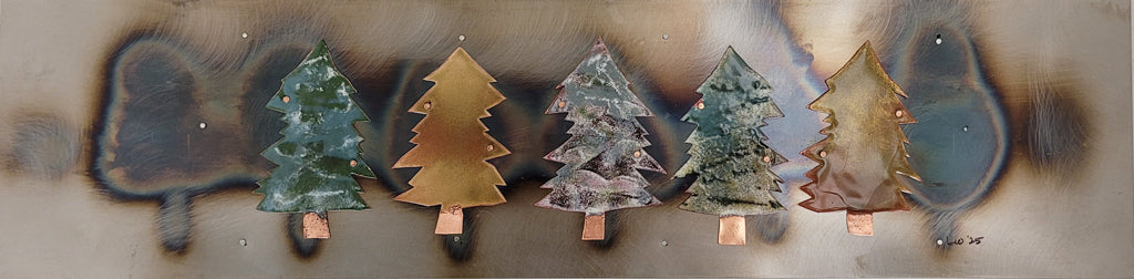 The Tree Line I - Mixed Metal Artwork