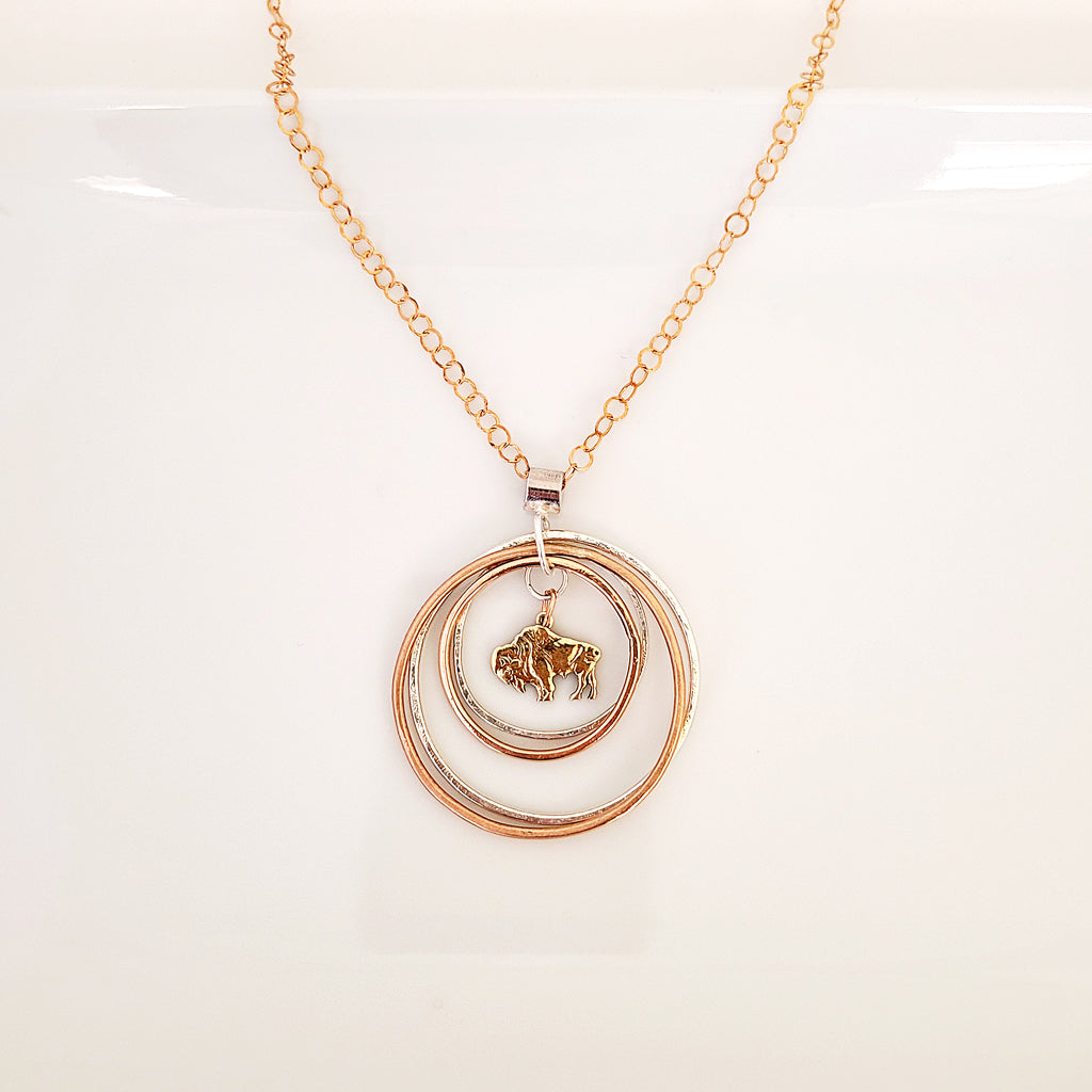 Winner's Circle on Bronze Chain - Necklace