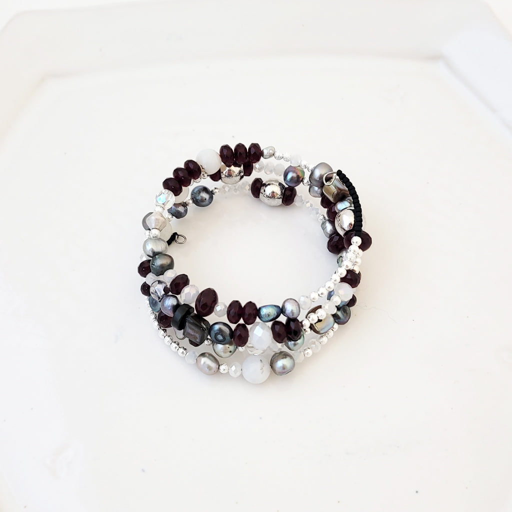 Wrap Arounds in Black and Silver - Bracelet