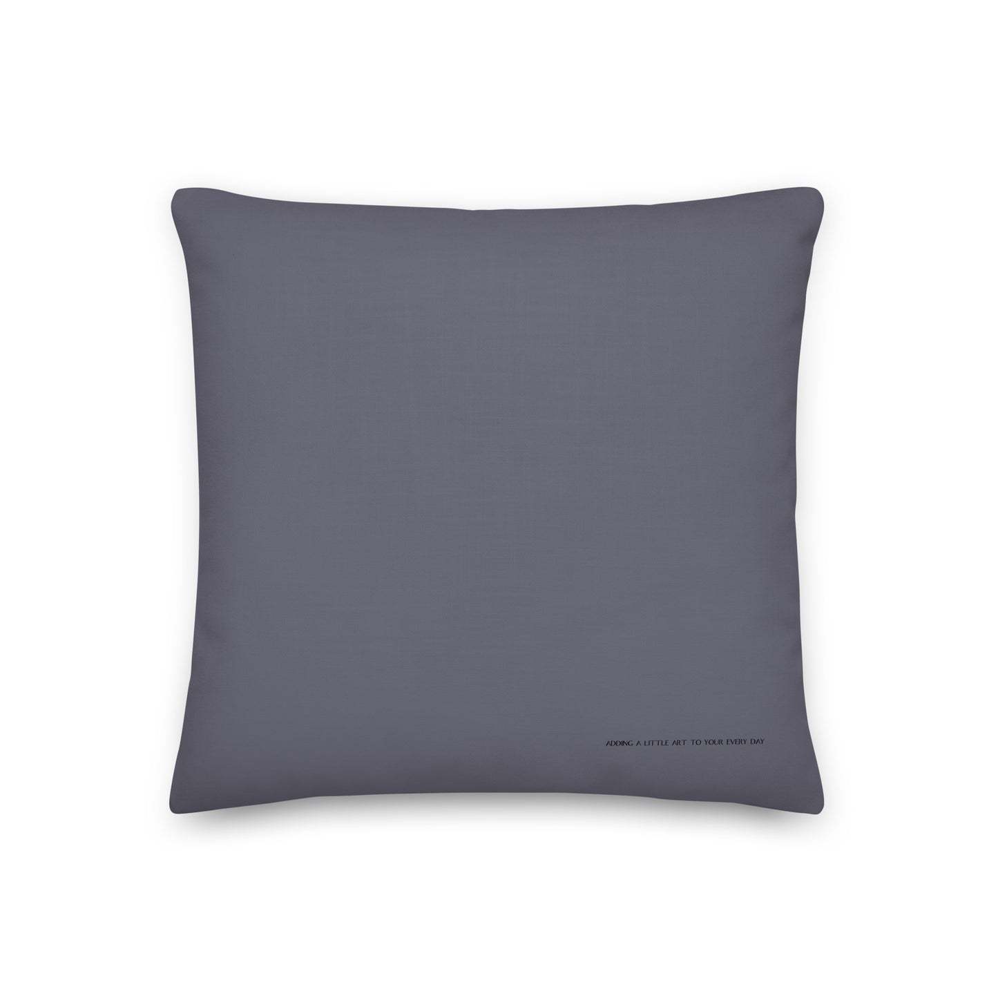 The Tree on 108 - Artful, Decorative Throw Pillow with blue skies above lake country highway by the tree on 108 in Minnesota. Original art on pillow.