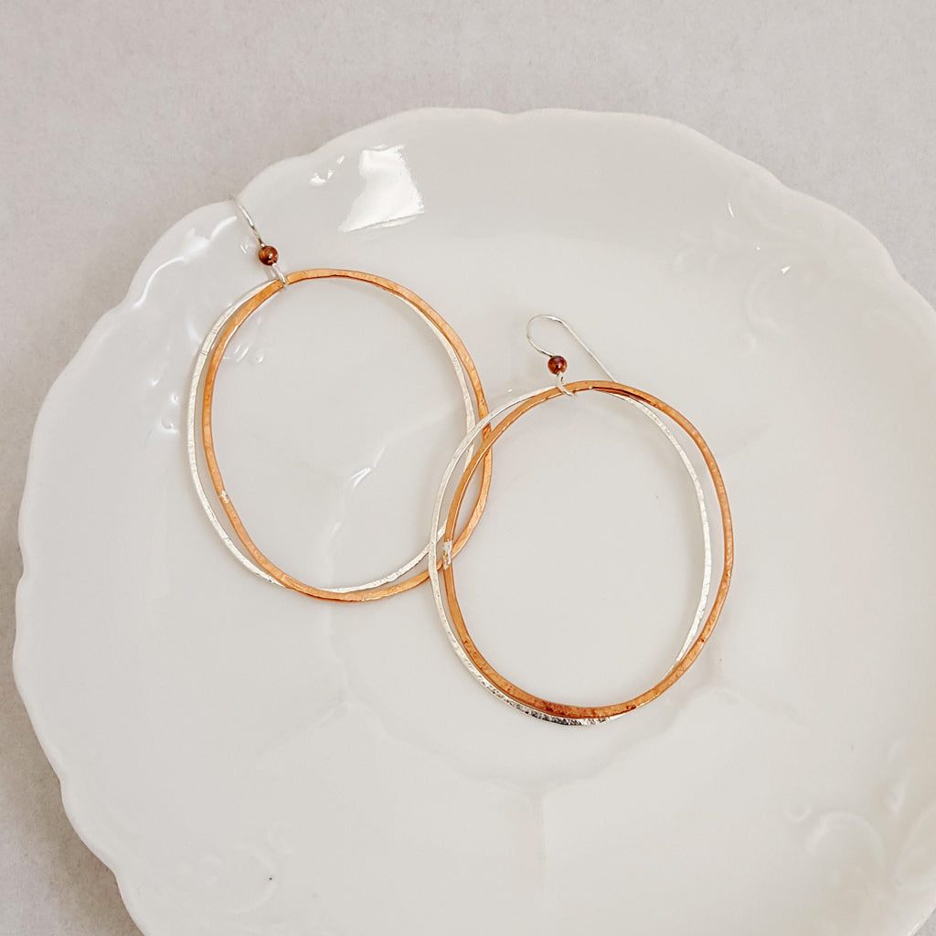 Classic Large Doubled in Ovals - Earrings
