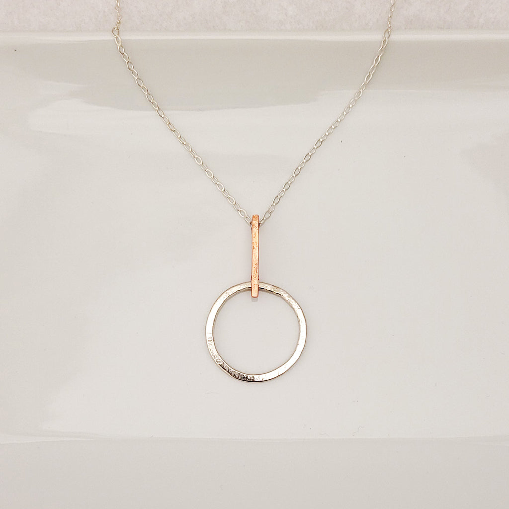Contempo in Sterling Silver Drop - Necklace