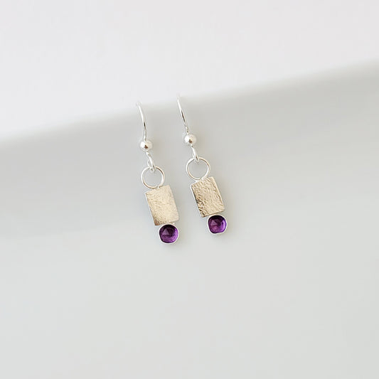 Amethyst Flats - One of a Kind - Earrings