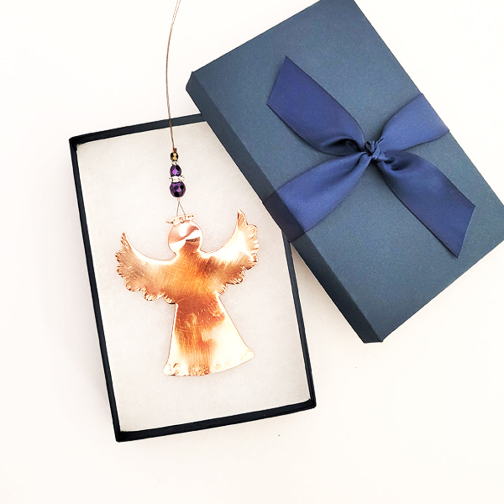 Angel of Care - Copper Holiday Ornament
