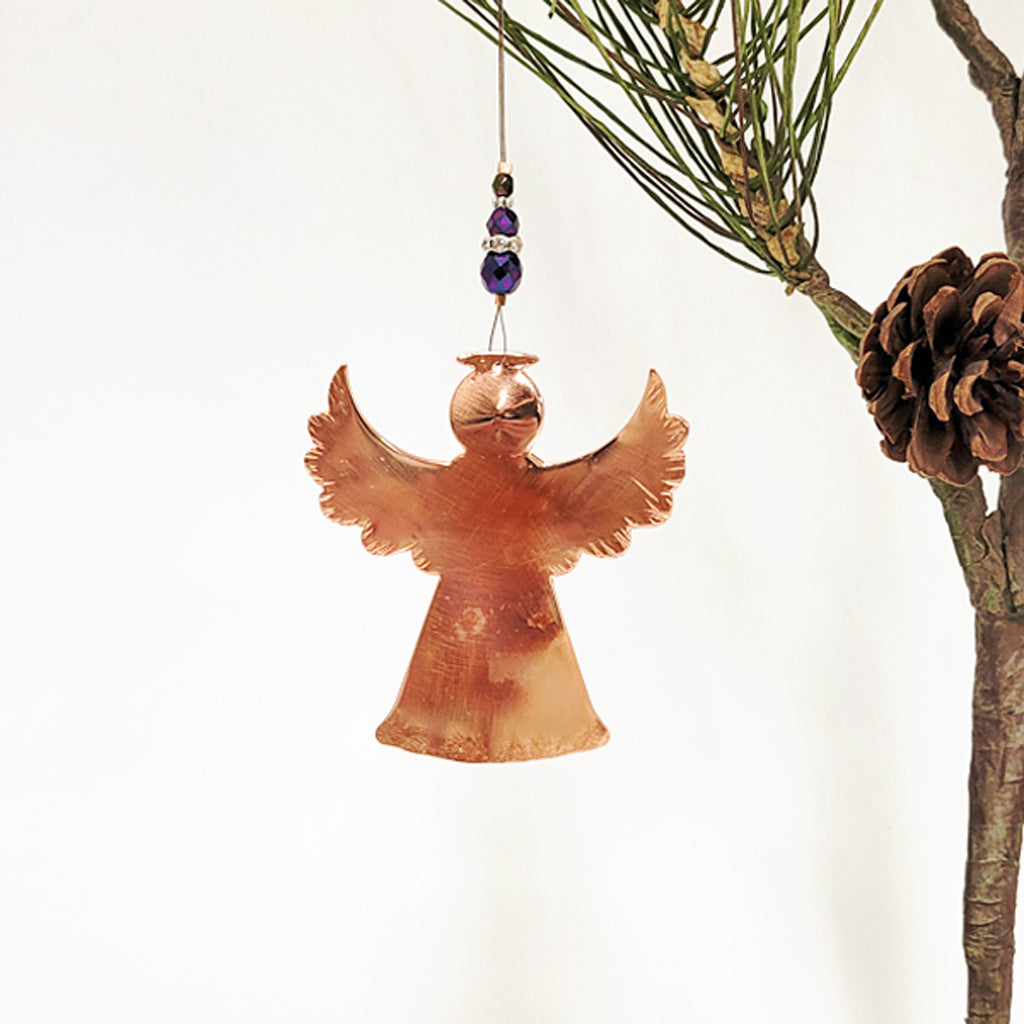 Angel of Care - Copper Holiday Ornament