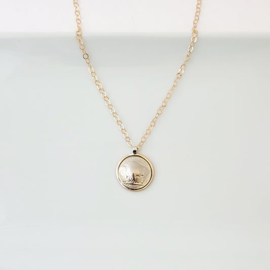 Bison Strength Within in Bronze II - Necklace