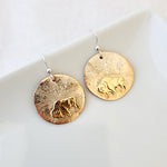 Bison on Nature's Layers I - Earrings