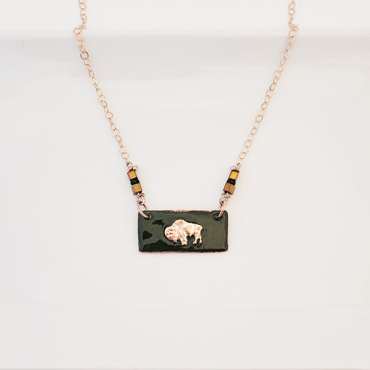 Bison on the Green - Necklace