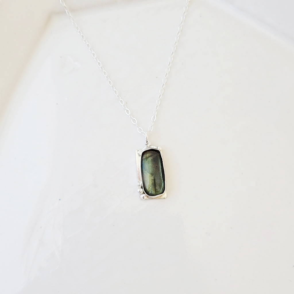 Blue Pond - One of a Kind Sterling Silver Necklace