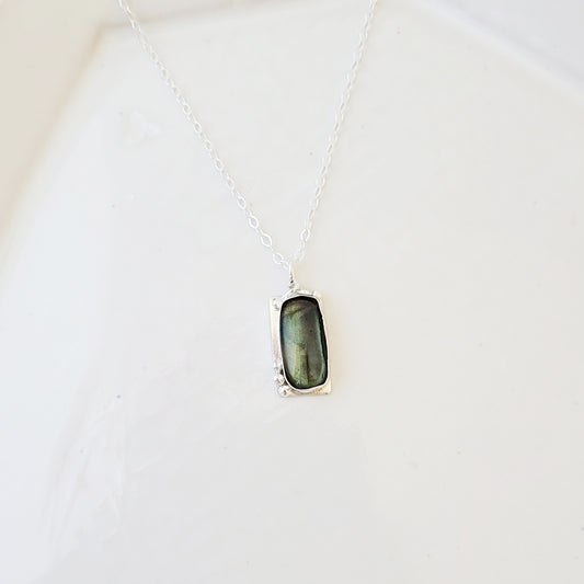 Blue Pond - One of a Kind Sterling Silver Necklace
