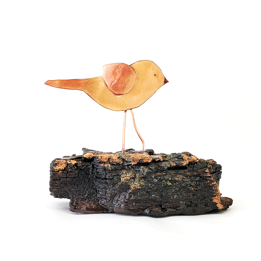 Blush Birdie on a Perch II - Heritage Series