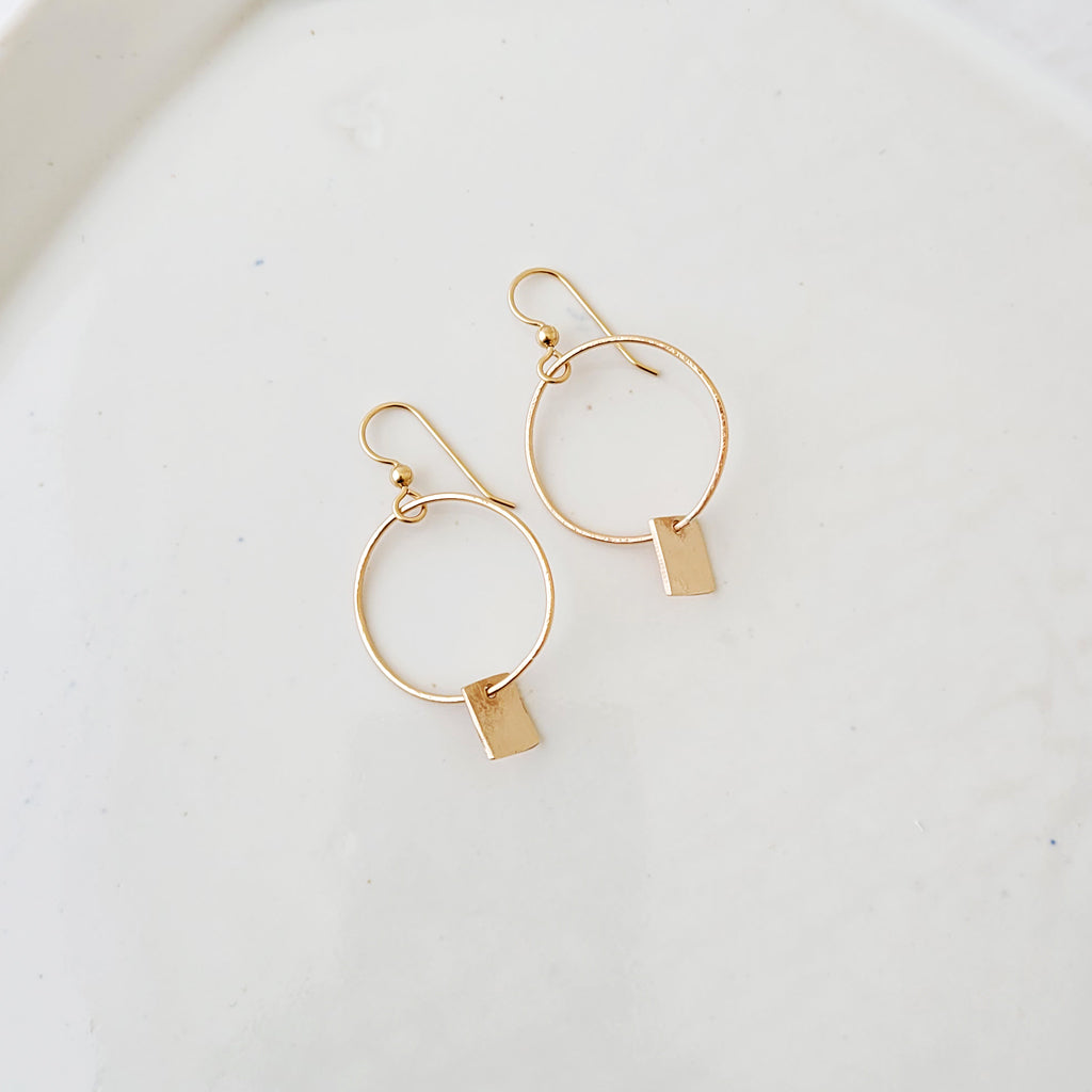 Bronze Balance - Handmade Bronze Earrings