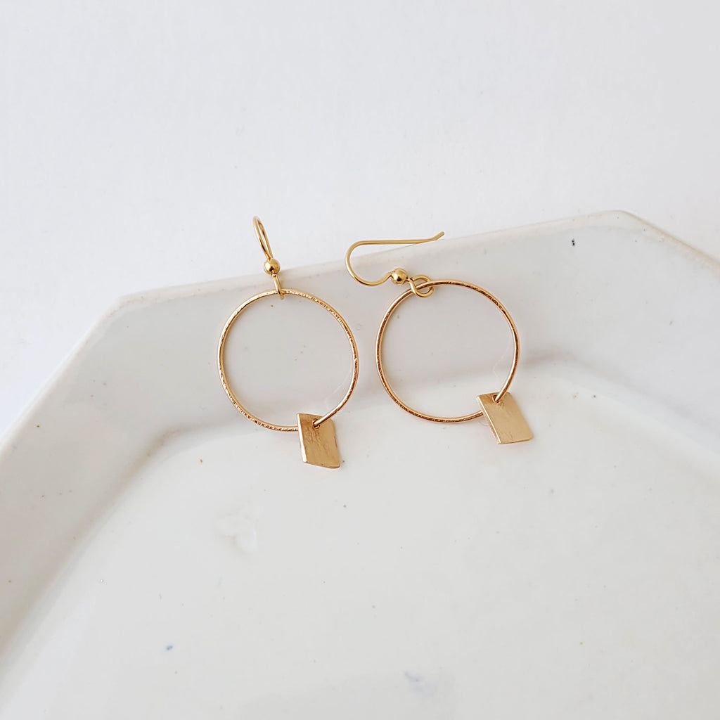 Bronze Balance - Handmade Bronze Earrings