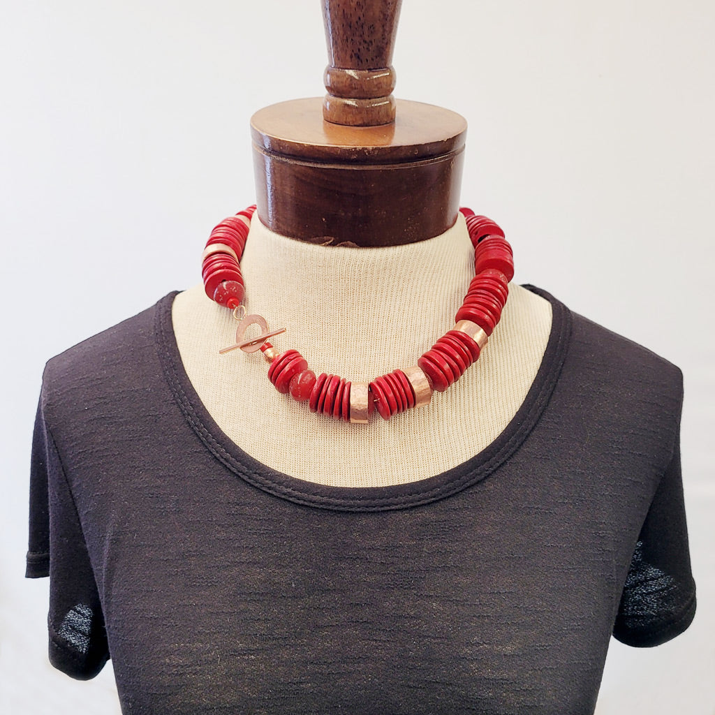 Captivate in Red Coconut - Necklace