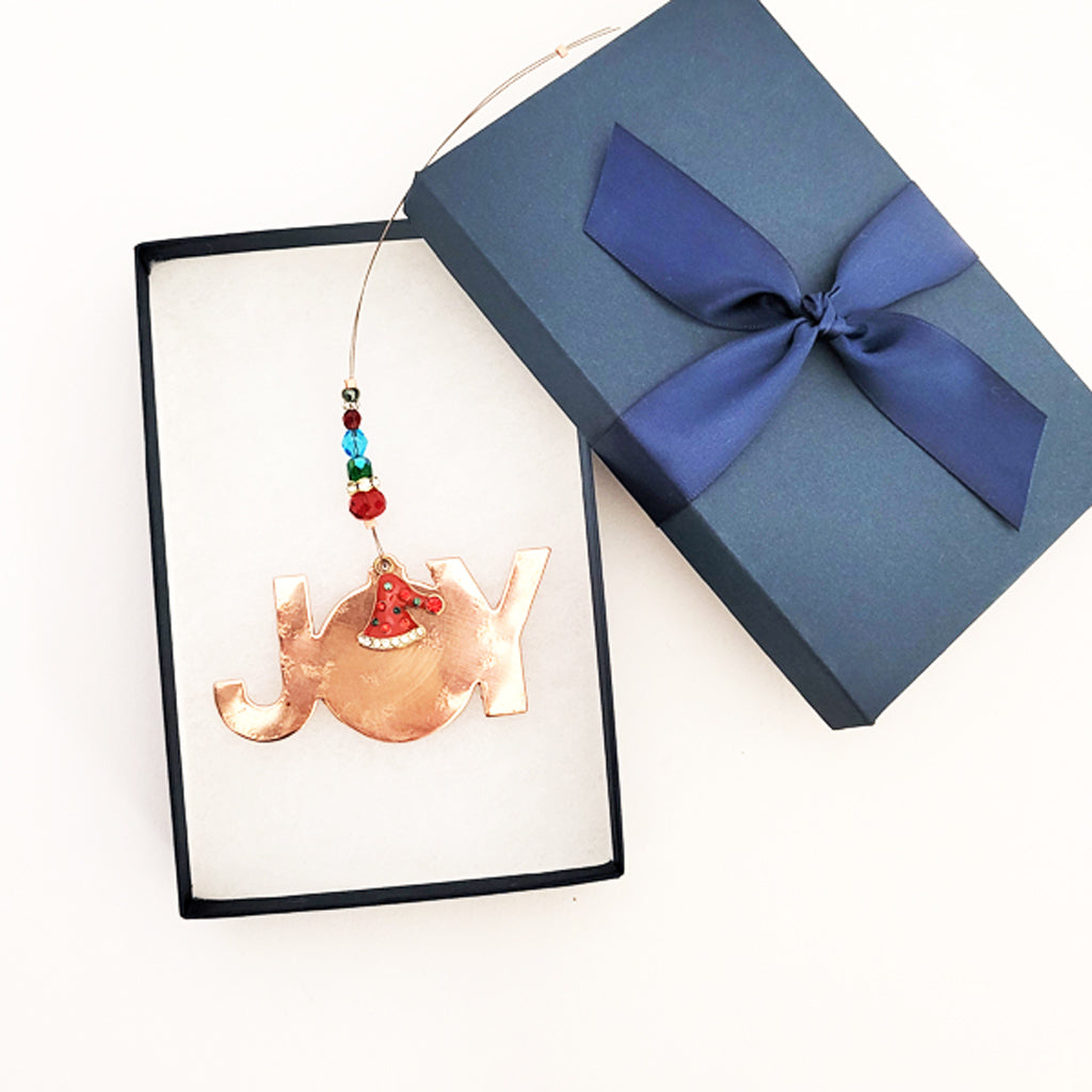 Cheerful Joy - Copper Holiday Ornament