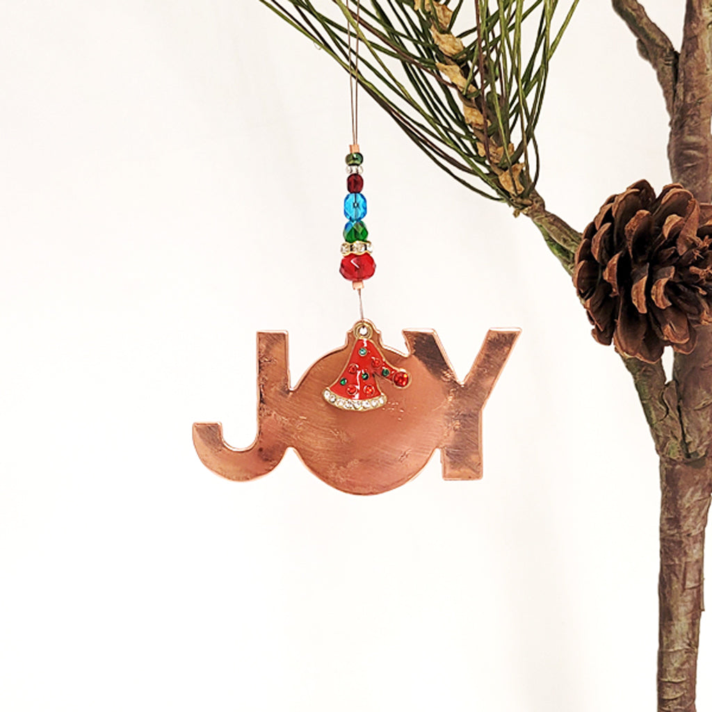 Cheerful Joy - Copper Holiday Ornament