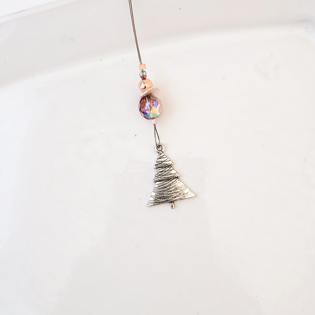 Christmas Tree Silver Strands - Mini Ornament