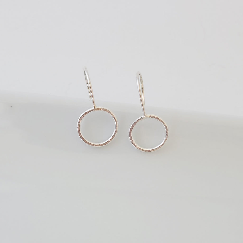 Classic Circle in Sterling Slip Through - Earrings