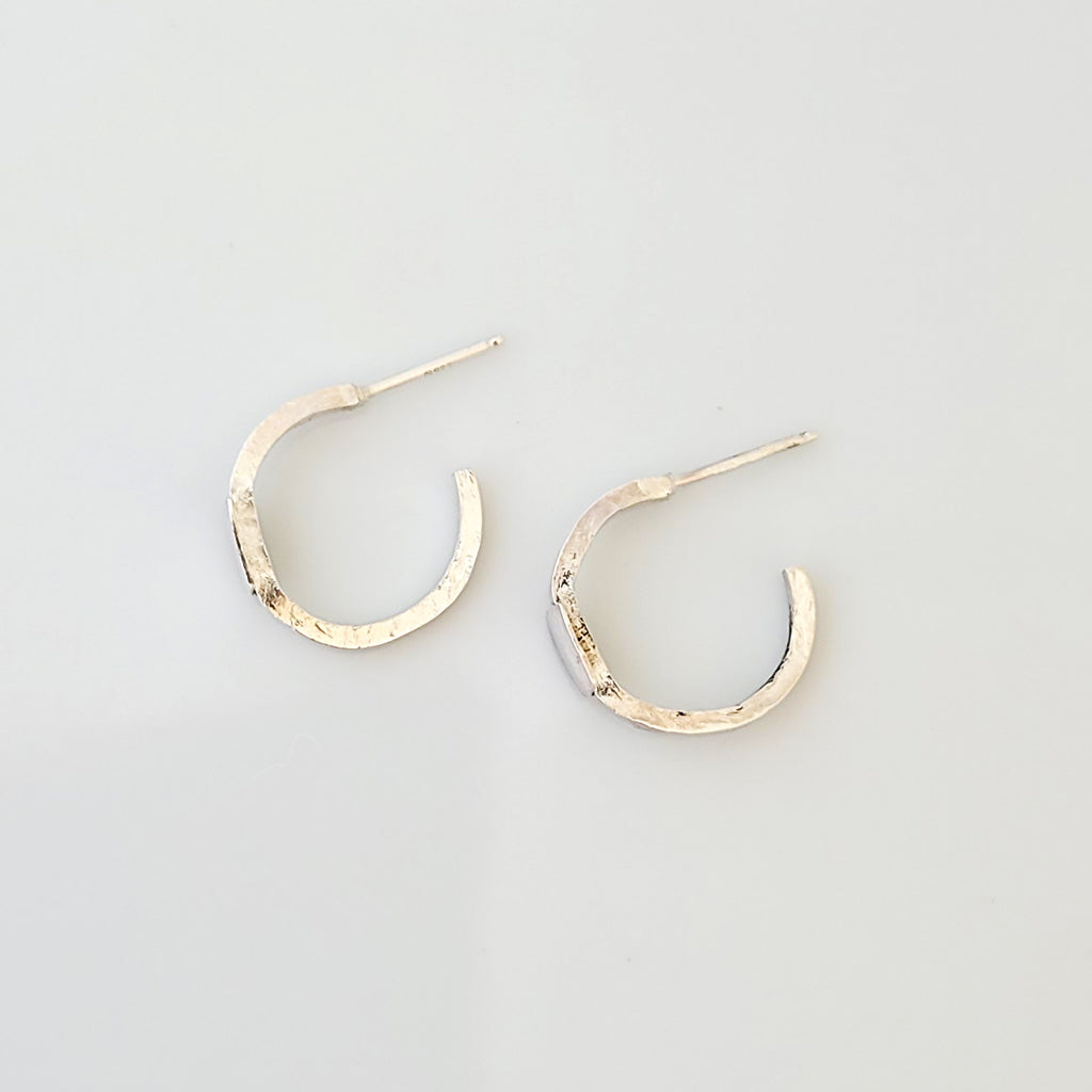 Classic Simplicity in Sterling with Sterling Rectangle - Post Earrings