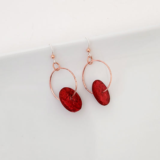 Color Drop in Red Coconut - Earrings