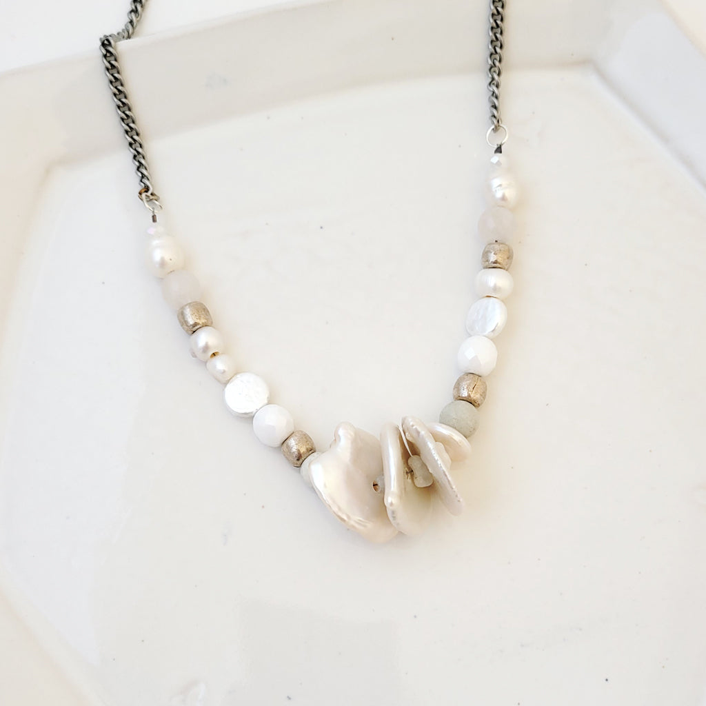 Color Stories in Pearls I - One of a Kind Beaded Necklace