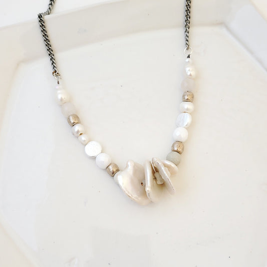 Color Stories in Pearls I - One of a Kind Beaded Necklace