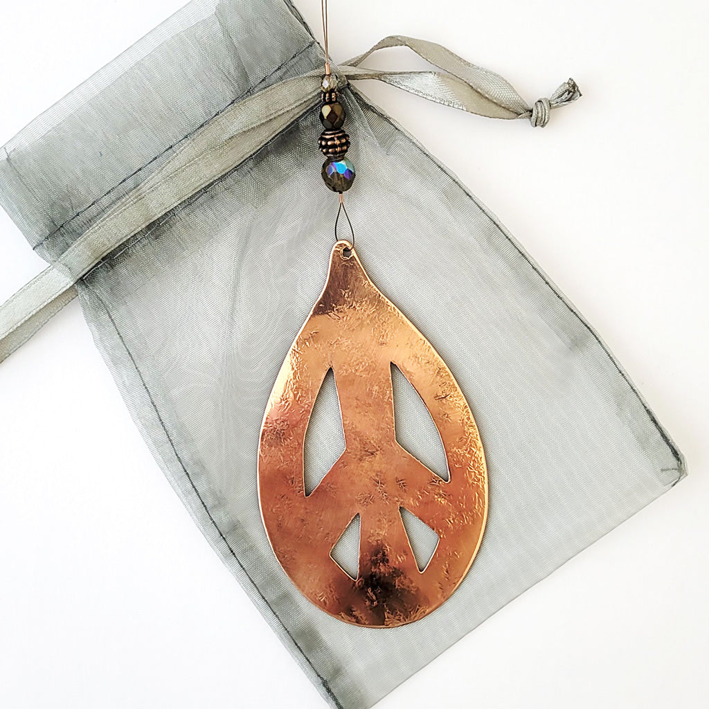 Copper Peace Sign - Hanging Piece