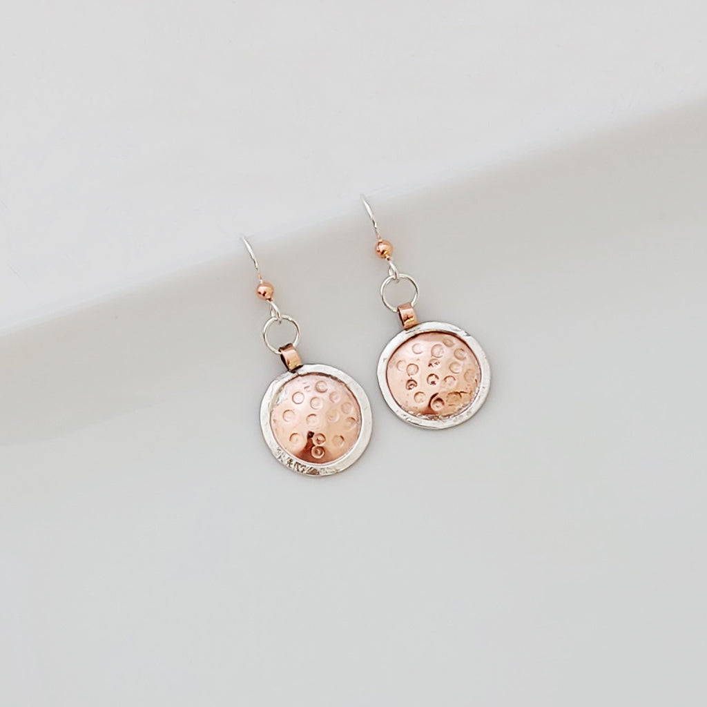 Copper Pond in Sterling - Earrings