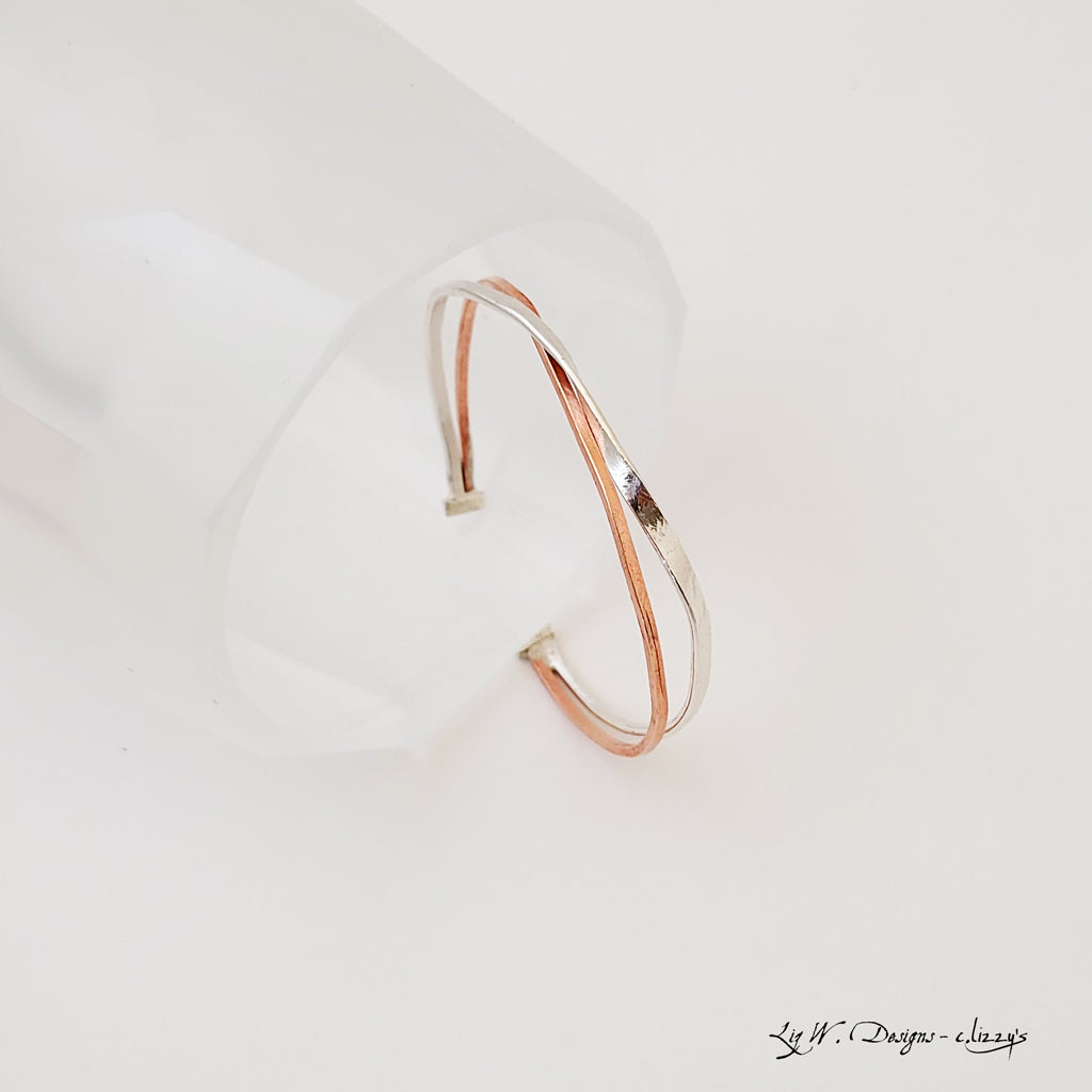 Copper and Sterling Twist I - Bracelet
