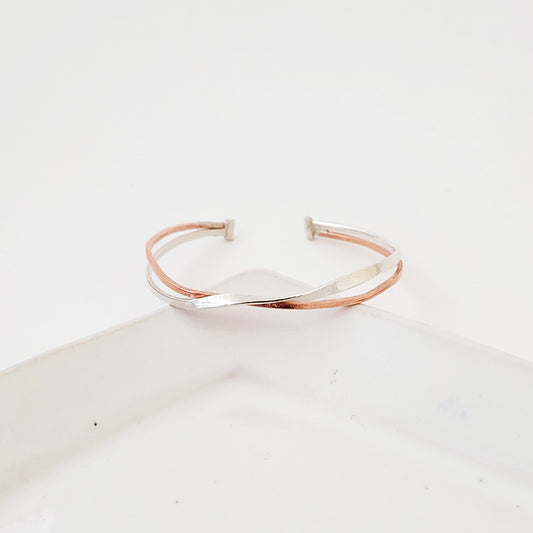 Copper and Sterling Twist I - Bracelet